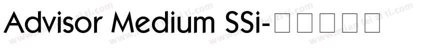 Advisor Medium SSi字体转换